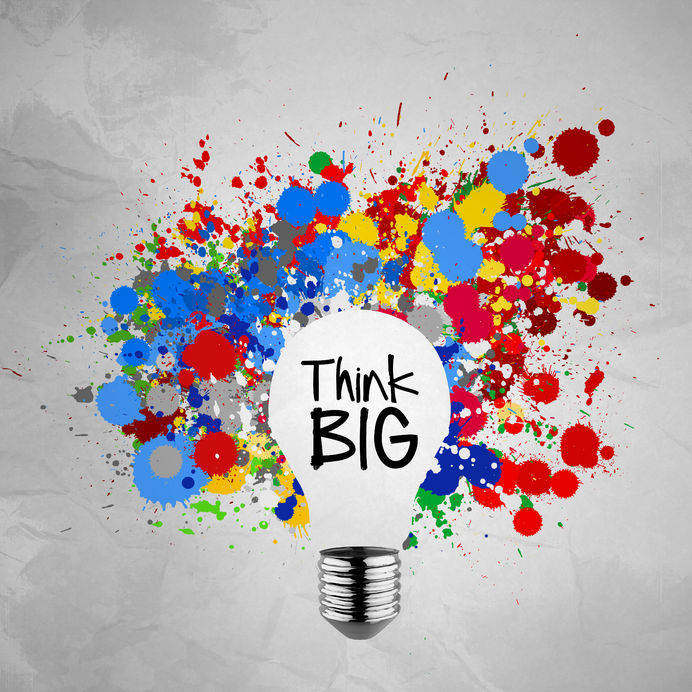 think big light bulb