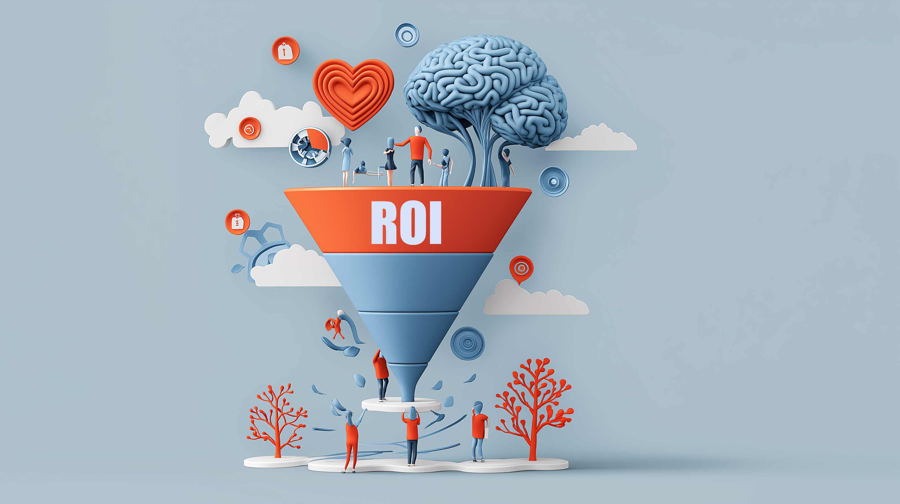Diagram of InQuire Engagement Framework (IQF) linking emotional, intellectual, and environmental engagement to ROI in L&D technology. 