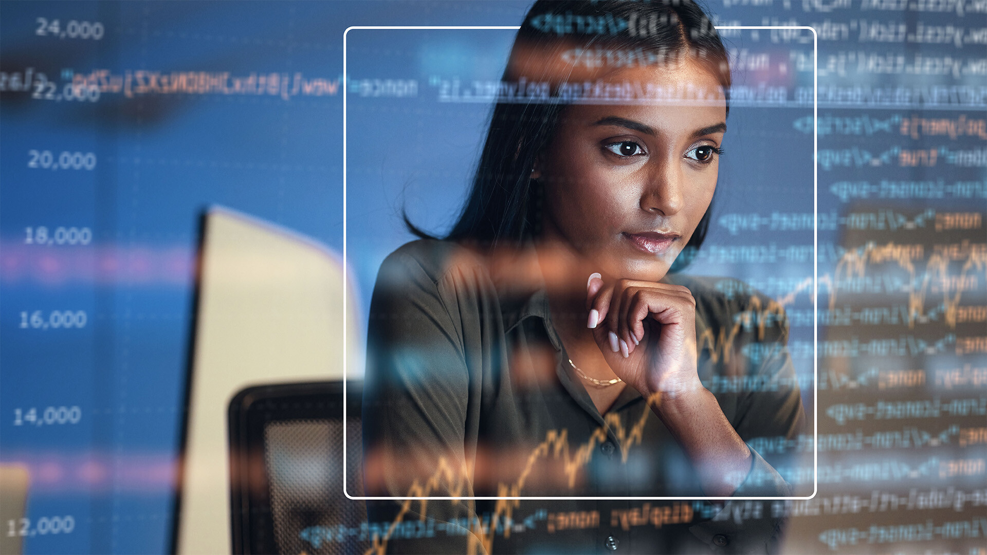 A remote worker displays an analytical mindset