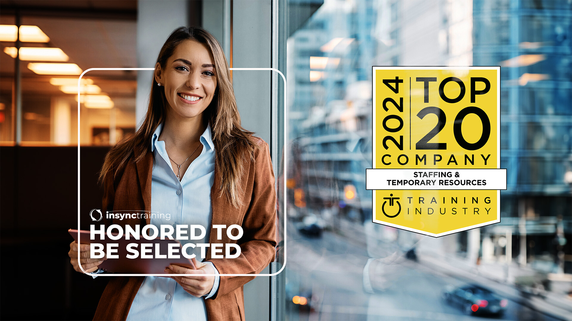 InSync Training honored as a 2024 top 20 training company for staffing and temporary resources