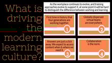 What is Driving the Modern Learning Culture? What is Driving the Modern Learning Culture?