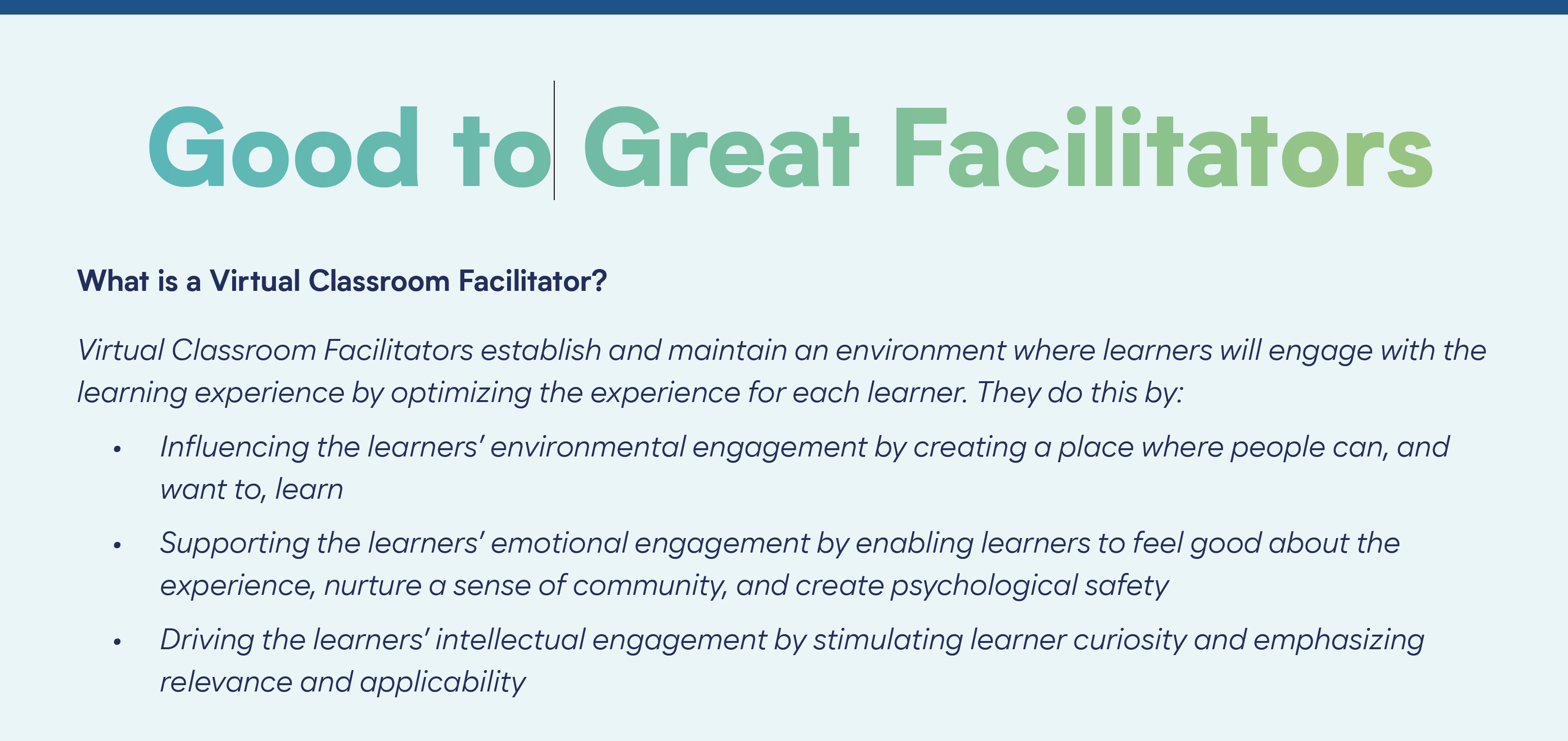 Infographic - What makes a Great Virtual Facilitator?