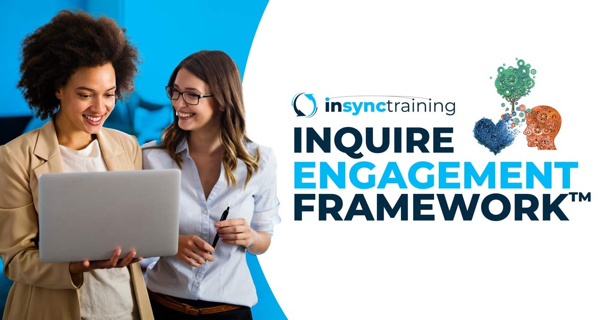 InQuire Engagement Framework with woman at computer