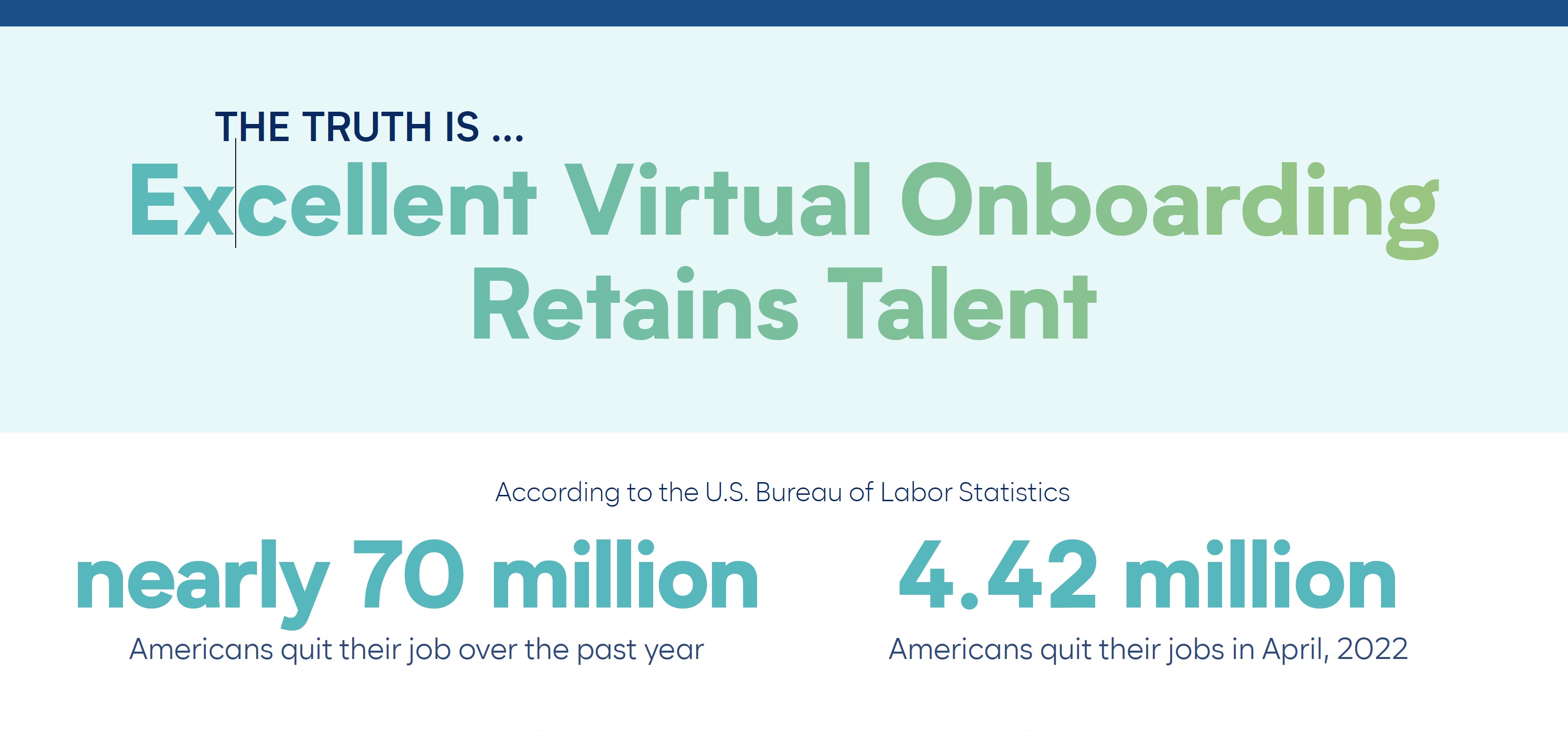 Infographic - The Truth is...Excellent Virtual Onboarding Retains Talent